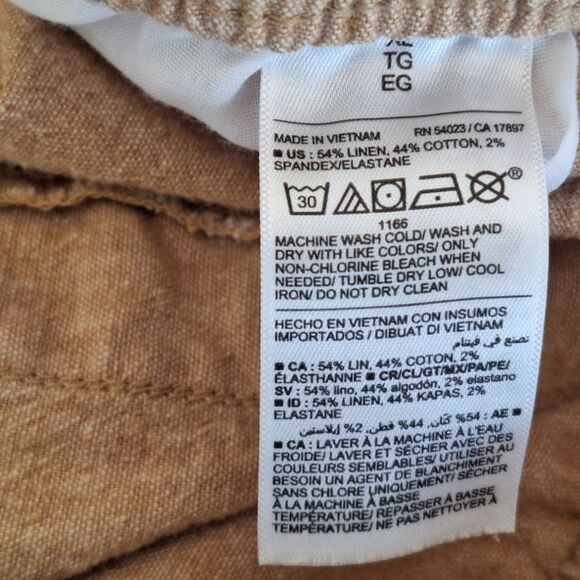 Linen Blend 7" Jogger Shorts Pull On Drawstring NWOT Old Navy Mens XL Tan - Picture 9 of 13